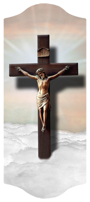 DARAY-C-107-BZ Crucifix Clouds Bronze